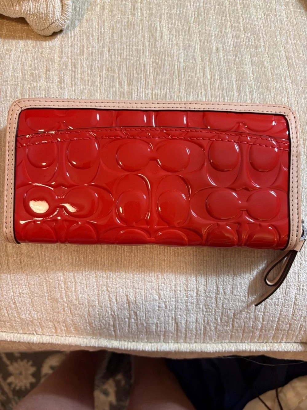 Coach Patent Leather Tote and Wallet Set in Orange - Picture 8 of 16